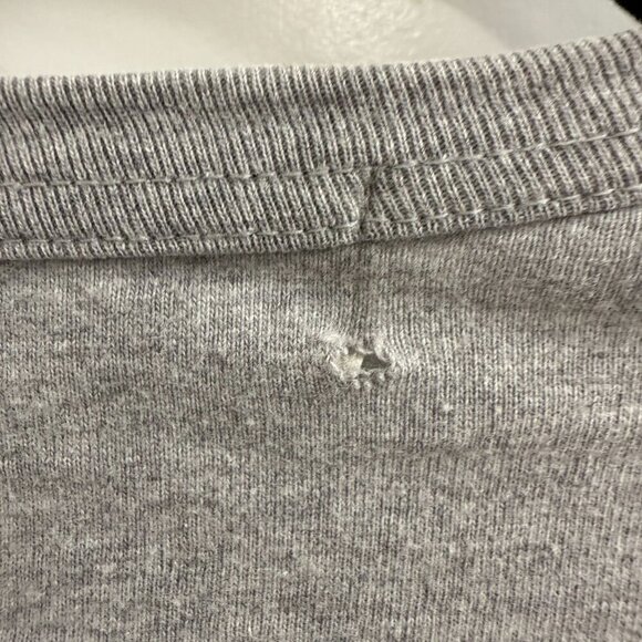 COMME DES GARCONS PLAY Size Large Gray Short Sleeve Yellow Heart T-Shirt - Picture 3 of 4